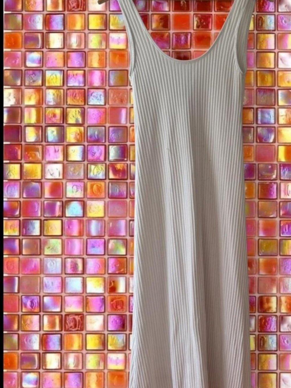 Zara Women's White and Cream Dress